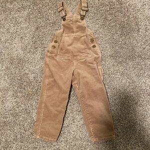 Goumi Kids Tan Corduroy Overalls 2-3T